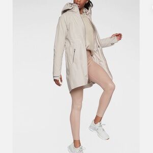 ATHLETA Cloudburst Water Repellent Jacket Coat DOVE GREY